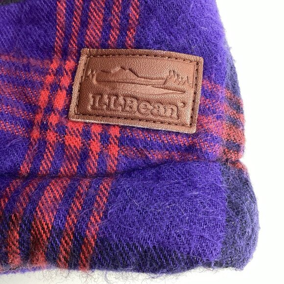 LL Bean Women’s Scotch Plaid Flannel Sherpa Lined Shirt Jacket Purple Black 2X - Picture 13 of 13